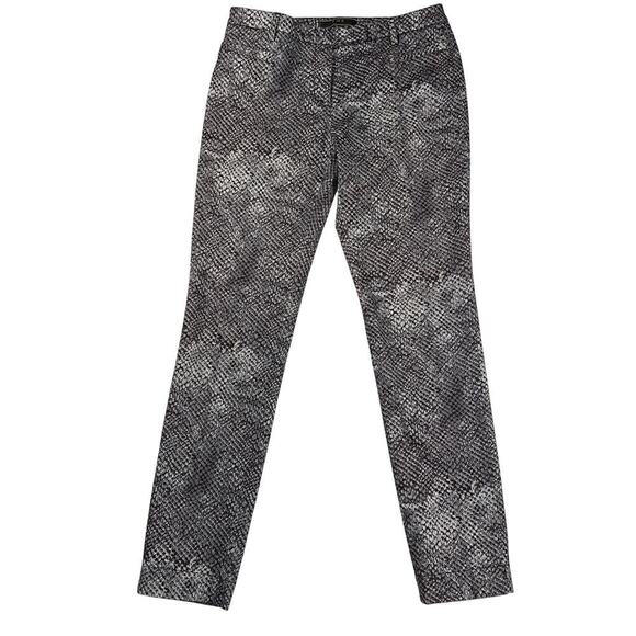 Peserico Luxury Italian Snakeskin Print Cigarette Trouser Pants Size 42 (US 6) - Picture 2 of 15